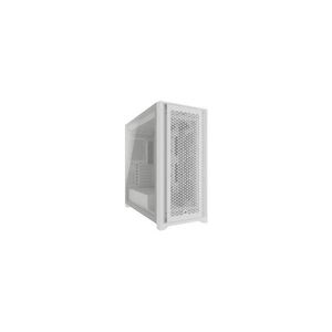 Carcasa corsair 5000d core airflow mid-tower atx, tempered glass, case expansion slots 7 vertical + 2 horizontal white