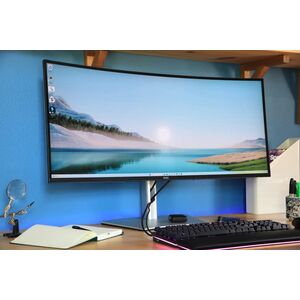 Monitor dell 38'' u3824dw, curved usb-c, 95.29 cm, 3840 x 1600, 60hz