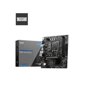 Placa de baza msi pro h610m-e ddr5 lga1700 2x ddr5, 1x hdmi 1x vga, 1x pcie x16 1x pcie x1, 1x m.2 4x sata 6gb/s, matx