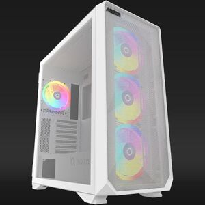 Carcasa aqirys arcturus pro white, tempered glass, expansion slots 7, preinstalled fans 1x 120mm 3x 140mm white