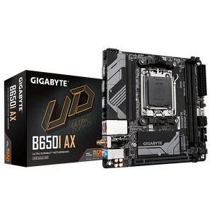 Placa de baza gigabyte b650i ax am5, 2x ddr5, 1x dp 1x hdmi, 1x pcie x16, 1x m.2, 2x sata 6gb/s, mini-itx