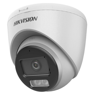 Camera supraveghere 3k colorvu fixed turret ds-2ce72kf0t-lfs(2.8mm); 2960 (h) × 1665 (v), iluminare: 0.001 lux @(f1.0, agc on), 0 lux cu lumina alba, ir 40m, alimentare: 12 vdc ± 25%, max.5.2 w, protectie: ip67, dimensiuni: Ø 109.98 mm × 98.27 mm, greutat