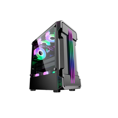 Carcasa pro gaming zerg mid tower argb negru