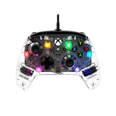 Controller cu fir hyperx clutch gladiate, iluminare rgb, dimensiuni 6.1 x 4.37 x 2.56