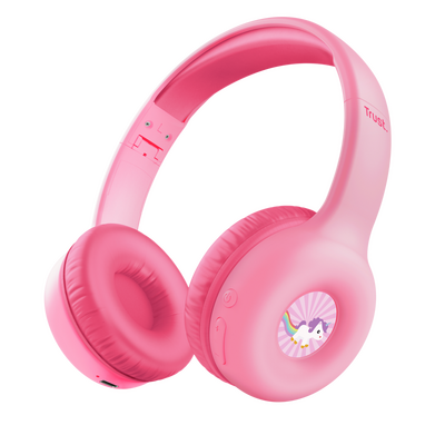 Casti trust nouna ws kids, frecventa raspuns 20 hz - 20.000 hz, senzivitate 92 db, roz