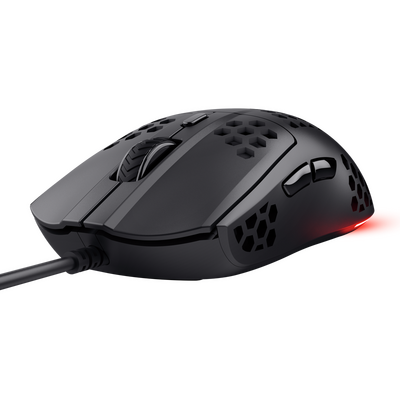 Mouse trust gxt 928 helox cu fir, optic, rezolutie meaxima 6400 dpi, alb
