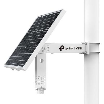 Sistem de alimentare tp-link cu panou fotovoltaic de 90w și acumulator litiu 20.8ah/10.8v, unghi ajustabil  (5°/15°/25°/35°/45°/55°), interfata 1× port rj45 10/100 mbps, 1× conector panou fotovoltaic, 3× conectori dc 5.5mm (#1, #2: 9v-12.6 vdc/2a, #3: 12 