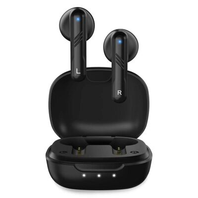Casti genius hs-m905bt, tws, wireless, intraauriculare - butoni, pt smartphone, microfon pe casca, conectare prin bluetooth 5.3, negru, usb-c