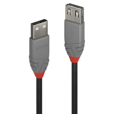 Lindy cablu usb 2.0 ext. usb 2m, latime de banda 480mbps, anthra