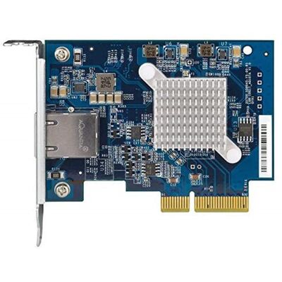 Qm2 expansion card qnap, qxg-10g1t; single-port (10gbase-t) 10gbe network expansion card, pcie gen3 x4, low-profile bracket pre-loaded, low-profile flat and full-height are bundled, interface: pcie 3.0 x 4.