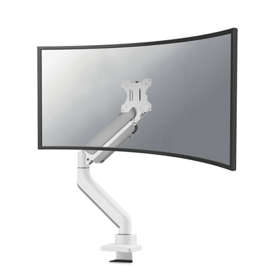 Brat monitor pentru ecrane curbate neomounts ds70plus-450wh1; pentru display-uri cu diagonale 17"-49", sistem de prindere vesa 75x75~100x100, greutate maxima suportata 18kg, full motion, tilt +45°, swivel 90°, rotate 180°, distanta fata de perete 108-568m