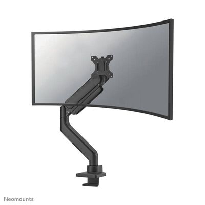 Brat monitor pentru ecrane curbate neomounts ds70plus-450bl1; pentru display-uri cu diagonale 17"-49", sistem de prindere vesa 75x75~100x100, greutate maxima suportata 18kg, full motion, tilt +45°, swivel 90°, rotate 180°, distanta fata de perete 108-568m