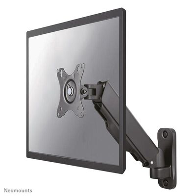 Suport perete neomounts wl70-440bl11; pentru display-uri cu diagonale 17"-32", sistem de prindere vesa 75x75~100x100, greutate maxima suportata 9kg, full motion, tilt +90/-45°, swivel +/-180°, rotate 360°, inaltime reglabila manual 0-250mm; gas spring; cu