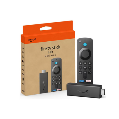 Amazon fire tv stick hd, free and live tv, alexa voice remote, smart home controls, hd streaming (2024) - black