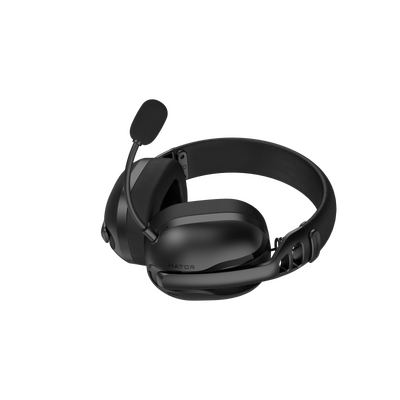 Casti gaming wireless hator hyperpunk 3, material membrana pet, frecventa raspuns 10hz-44khz, impendanta 16Ω, conectivitate  2.4ghz, bt5.4 usb-c/usb-a, autnomie bateria pana la 45 de ore, timp incarcare 2o re, putere maxima 30mw, conexiune hator clearscan