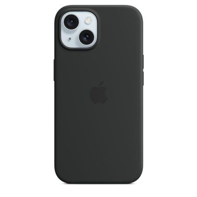Iphone 15 silicone case with magsafe - black