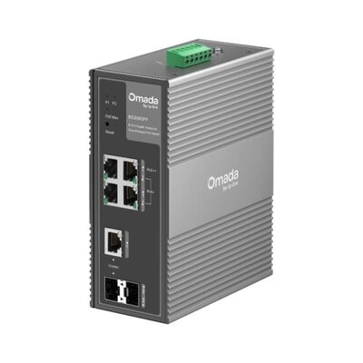 Switch industrial easy managed, 6 porturi:4× gigabit rj45 ports (1× poe++, 3× poe+), 1× gigabit combo rj45/sfp slot, 1× gigabit sfp slot, capacitate switch 12 gbps