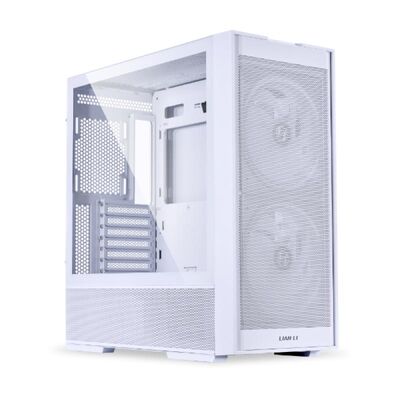 Carcasa lian li lancool 206 mid tower rgb alb, tempered glass, sloturi expansiune 7, drive bays: 2x3.5" sau 1x2.5" 1x 3.5", ventilatoare suportate: 9 (spate: 1x120mm, sus: 3x120mm sau 2x140mm, fata: 3x120mm sau 2x140mm sau 2x160mm, invaluit in sursa: 2x12