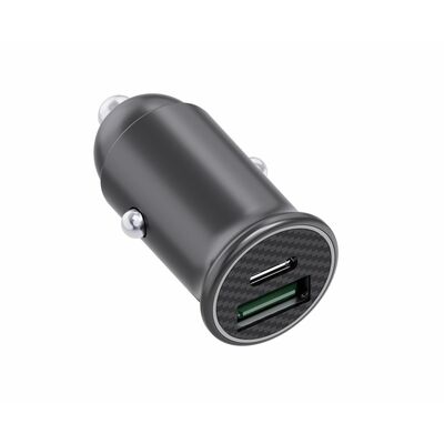 Incarcator auto cu usb-a si usb-c, dc12v in, (pd3.0), 5v-9v-12v/2,5a; (pps) 3,3-11v/3a (30w) (2)dc24v in, (pd3.0), 5v-9v-12v-15v-20v/3a, (pps) 3,3-21v/3a (60w) ieșire usb-a (qc3.0): dc 5v/3a, 9v/2a, 12v/1,5a (18w),  funcționare simultană a ambelor porturi