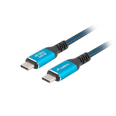 Cablu usb-c m/m 4.0 1,5 m 240w 8k 60hz negru-albastru