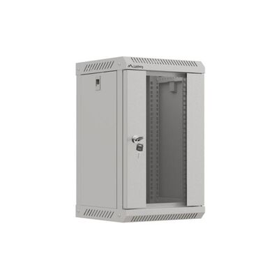 Dulap rack 10" perete 9u / 300x300 (flat pack) cu ușă din sticlă, gri