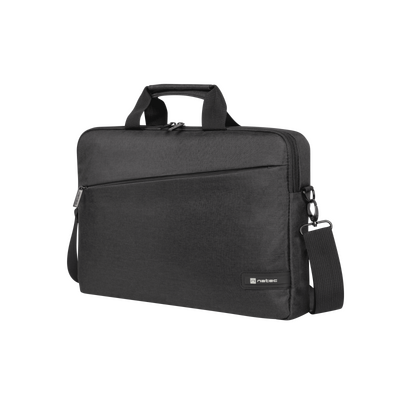 Geanta laptop natec beira, compatibilitate dimensiune laptop 15.6"-16", 1 compartiment, material polyester 300d, negru