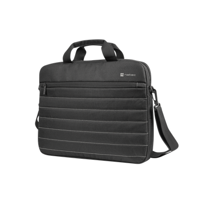 Geanta laptop natec taruca, compatibilitate dimensiune laptop 15.6", 1 compartiment, material polyester 600d, negru