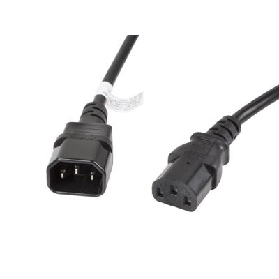 Cablu iec 320 c13  c14 3 m vde negru