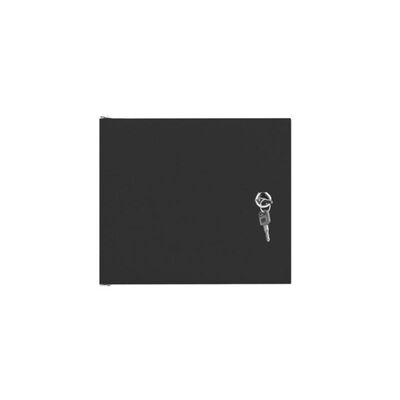 Dulap rack 10" perete 6u / 280x310 pentru auto-asamblare, cu ușă metalică, negru  (flat pack)