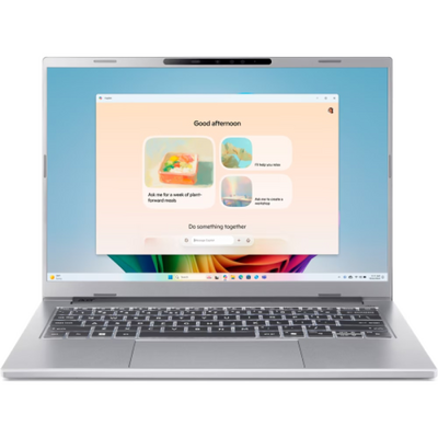 Laptop acer aspire 14 ai oled a14-53m-76n0, 14 inch (35,56 cm), acer cinecrystal™ wuxga oled display with 100% dci-p3 color space coverage, 1920 x 1200, 16:10, intel® core™ ultra 7 processor 256v, 2.2 ghz (up to 4.8 ghz max. performance clock rate), 12 mb
