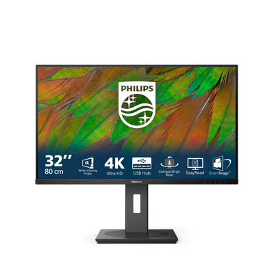 Monitor philips 31.5" 32b1n3800/00, diagonal (inch): 31.5, diagonal (cm): 80, aspect ratio: 16:9, panel: lcd va, resolution: 3840x2160, refresh rate: 60hz, response time gtg: 4ms, brightness (max): 350 cd/m², contrast (static) : 3500:1, contrast (dynamic)