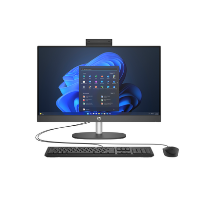 All-in-one hp proone 240 g10  23.8 inch non-touch ips fhd (1920x1080) anti-glare led uwva 250 nits, intel core ultra 7 155u 12-core (2.1ghz, up to 4.8ghz, 12mb), video integrat intel iris xe graphics, ram 16gb ddr5 5600mhz (1x16gb), ssd 512gb m.2 2280 pcl