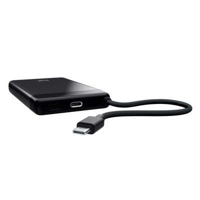 Baterie externa trust fiera, capacitate 10.000, 2 porturi usb, negru