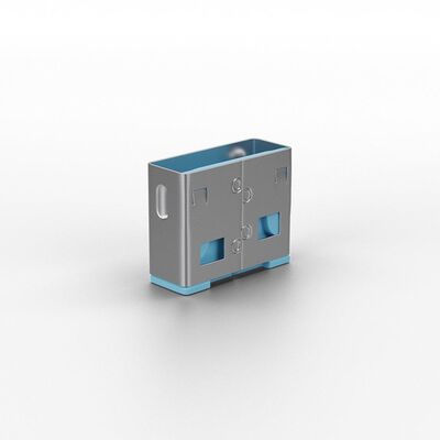 Adaptor usb locks lindy, 10 usb, blue