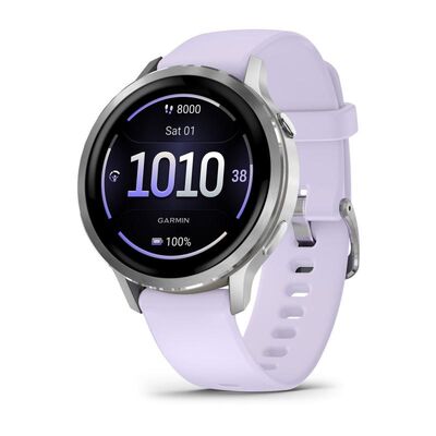 Garmin venu 4 smartwatch 41mm grau/silber lavendelblau