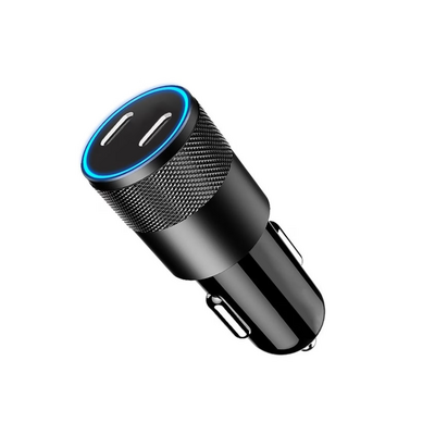 Incarcator auto lemontti fast charge type-c pd,60w, usb-c 30w, usb-c 30w, incarcare rapida pe ambele porturi, intrare: dc 12v-24v, iesire: c1 5v/3a, 9v/3a, 12v/2.5a, iesire: c2  5v/3a, 9v/3a, 12v/2.5anegru