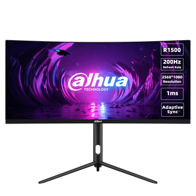Monitor dahua 30" dhi-lm30-e330ca, diagonal (inch): 30, diagonal (cm): 76, aspect ratio: 21:9, panel: va, resolution: 2560x1080, refresh rate: 200hz, response time mprt: 1ms, brightness (max): 250 cd/m², contrast (static) : 3000:1, viewing angle: 178/178,