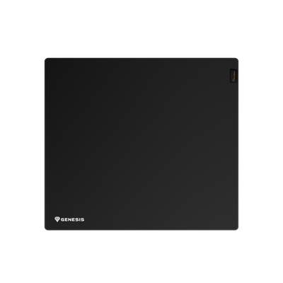 Genesis carbon 700 xl. width: 450 mm, depth: 400 mm. product colour: black, surface coloration: monochromatic, material: fabric, rubber, stitched edges, non-slip base, gaming mouse pad
