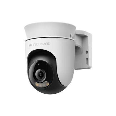 Outdoor pan/tilt security wi-fi camera spec:  high-definition video (1080p), pan and tilt (360° horizontal), built-in microphone and speaker, 850nm ir led and color night vision, 2.4ghz wi-fi feature: mercusys app, pan/tilt, smart detection and notificati