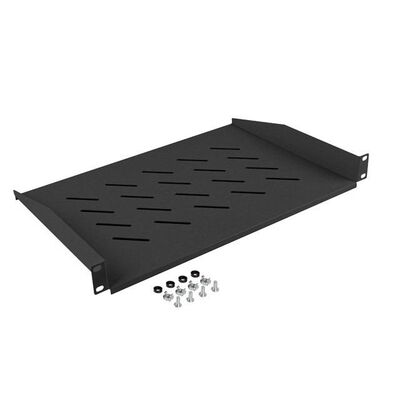 Poliță fixă 19" 1u / 483x315 mm,  max. 25 kg, negru