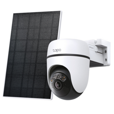 Solar-powered pan/tilt security camera kit spec:3k 5mp (2880×1620), 2.4 ghz, 6700mah rechargeable lithium-ion battery,  solar panel (5.2v, 2.5w) feature: pan/tilt,  non-stop power, smart detection and notifications (motion, people, pets, cars),ai tracking