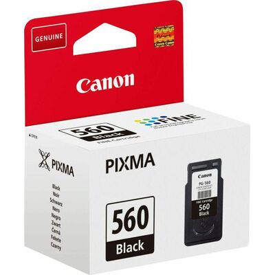 Cartus cerneala canon pg-560, black, capacitate 7.5ml / 180 pagini, pentru pixma ts5350, pixma ts5351, pixma ts5352.
