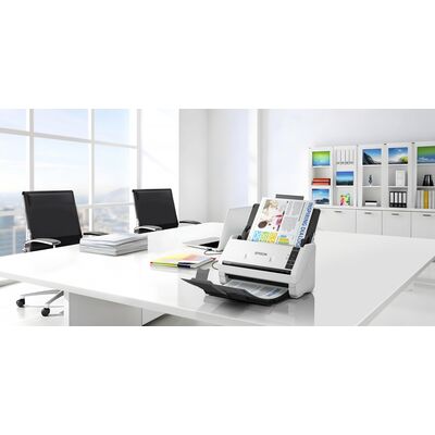 Epson workforce ds-530iii a4 scanner, format a4, rezolutie: 600 x 600dpi, senzor ultrasonic, cis, sursa lumina: led, viteza scanare: 40 ppm, capacitate adf: 60 coli, volum zilnic: 6500 pagini, duplex, interfata: usb, dimensiuni: 296‎ x 169 x 176 mm, 3.7kg