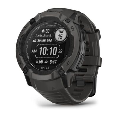 Garmin instinct 2x solar. display diagonal: 2.79 cm (1.1"), display technology: mip, display resolution: 176 x 176 pixels, touchscreen. gps (satellite). weight: 67 g. band material: silicone, band colour: graphite, band size: one size