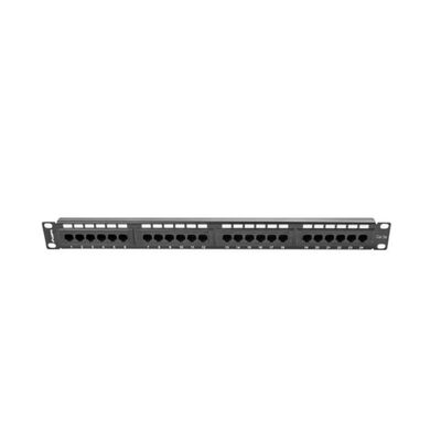 Patch panel 24 porturi 1u 19" cat.5e utp negru