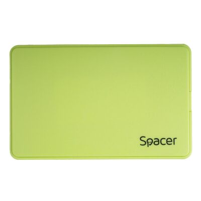 Rack extern spacer, pt hdd/ssd, 2.5 inch, sata, interfata pc usb 3.0, husa piele sintetitca, plastic, verde