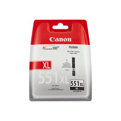 Cartus cerneala canon cli-551xl, black, capacitate 11ml, pentru canon pixma ip7250, pixma ip8750, pixma ix6850, pixma mg5450, pixma mg5550, pixma mg6350, pixma mg6450, pixma mg7150, pixma mx925.
