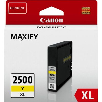 Cartus cerneala canon pgi2500xly, yellow, dual resistant high density, capacitate 19.3ml / 1520 pagini, pentru canon maxify ib4050, mb5050, mb5350