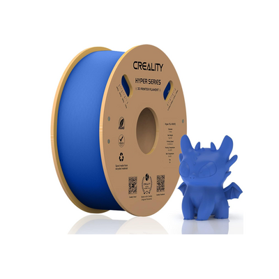 Creality hyper pla 3d printer filament, blue, temperatura printare: 200-220 grade celsius, diametru filament: 1.75mm, tensile strength: 52.99mpa, bending strenght:92.38mpa dimensiuni rola filament: diametru 200mm, inaltime 70mm, gaura centrala 56mm, vitez
