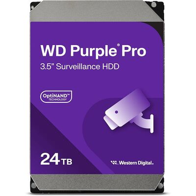 Hdd surveillance wd purple pro, 24tb, 7200rpm, 512mb, sata iii